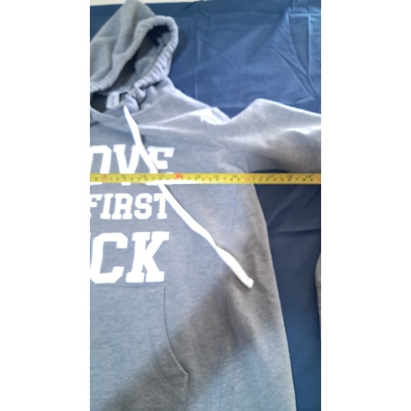 Motherhood Maternity Sweat Shirt Grey "Love At First Kick " Grey Size XSmall - Picture 4 of 5